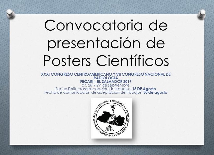 Se abre la convocatoria a participar con tu Poster  Científico en el proximo Congreso FECARI 2017